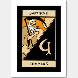 Saturn Tarot Card - Muchery Vintage Tarot Deck Posters and Art